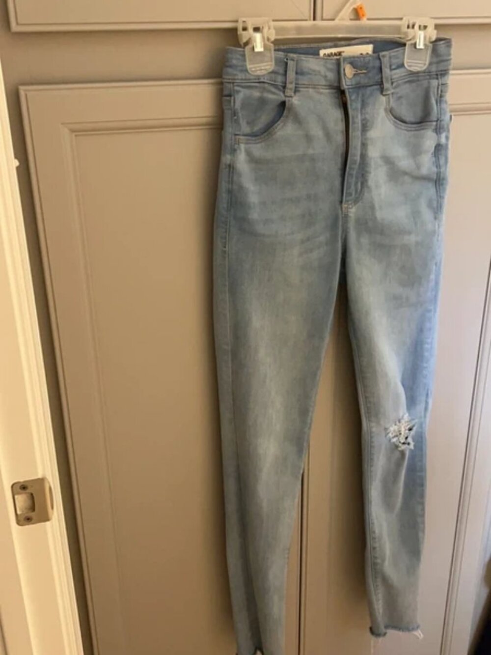 Womens garage brand light wash skinny jeans size 00 euc